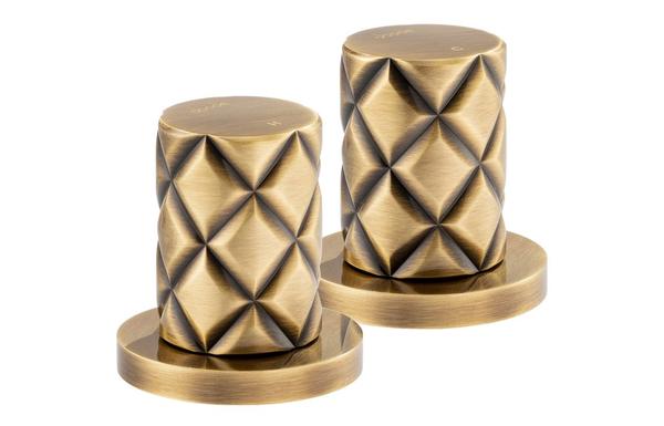 Abode Kite Deck Mounted Panel Valves - Antique Brass